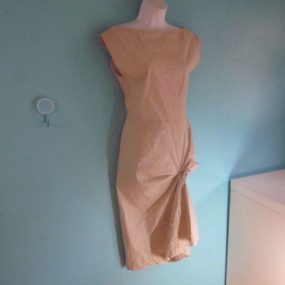Malloni Italian Linen Stretch Sheath Dress Size 40 / 2 - Picture 12 of 12